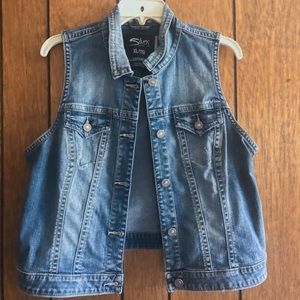 Silver Jeans Distressed Denim Vest
